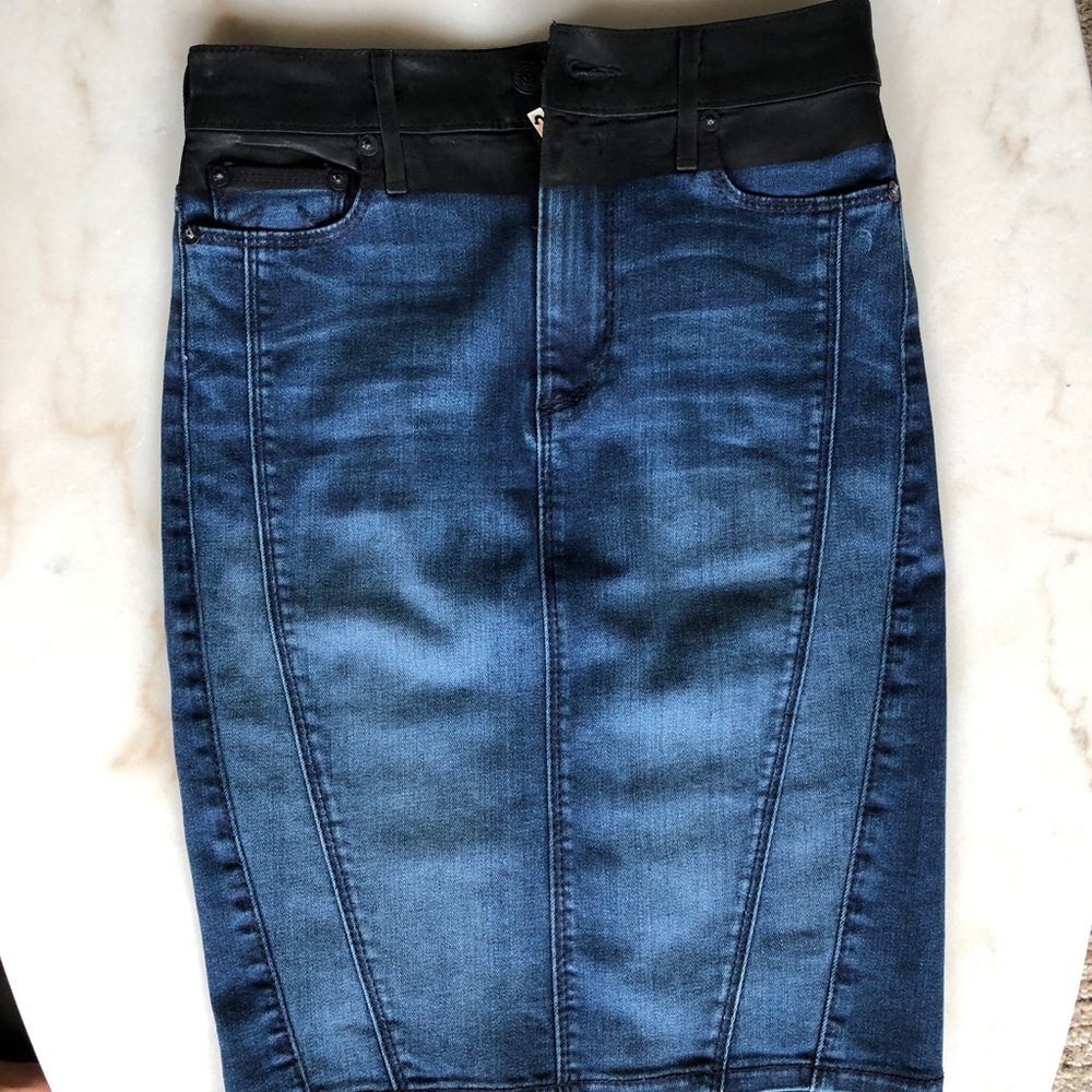 True religion sz 24 jean pencil skirt
